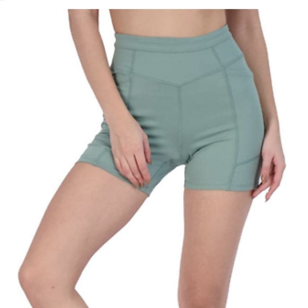 Free People Glacial Green Women's bike Shorts